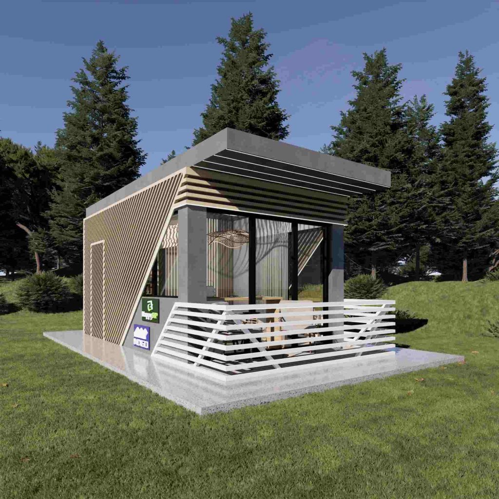 Capsula pe structura din lemn 001