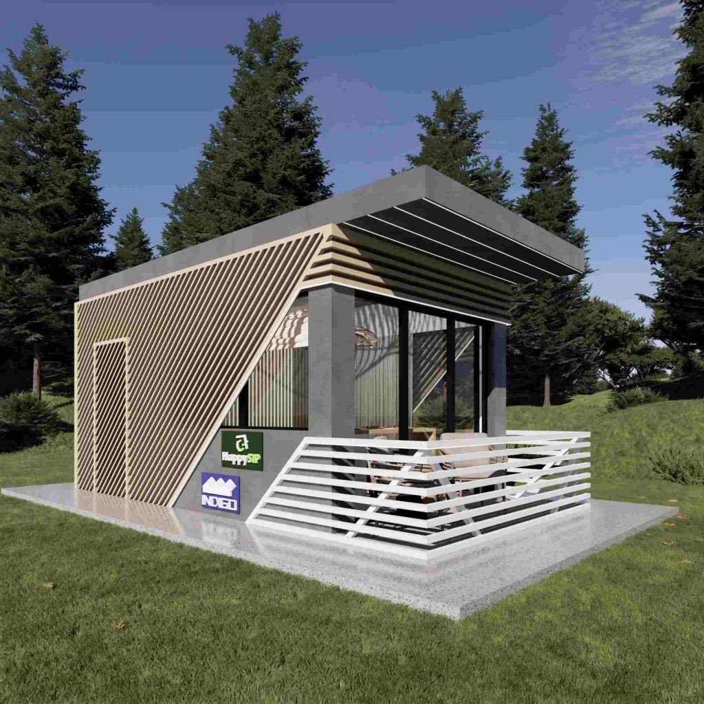 Capsula pe structura din lemn 002